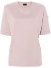 Moncler Logo-patch Cotton T-shirt In Pink