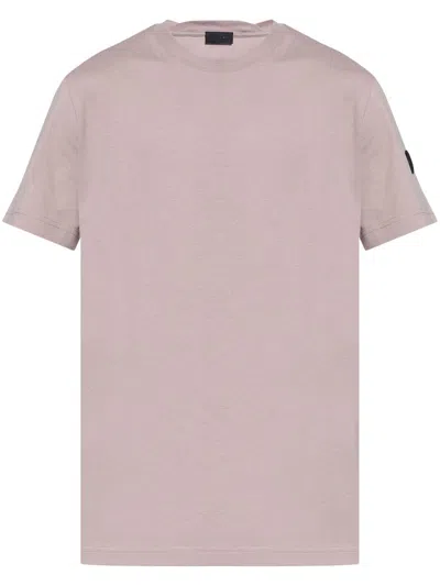 Moncler Logo-patch Cotton T-shirt In Pink