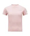 Moncler Logo-patch Cotton T-shirt In Pink