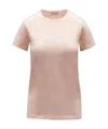 Moncler Logo-patch Cotton T-shirt In Pink