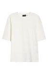 Moncler Logo Patch Cotton T-shirt In Silk White