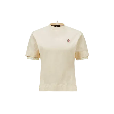 Moncler Logo Patch Cotton T-shirt White