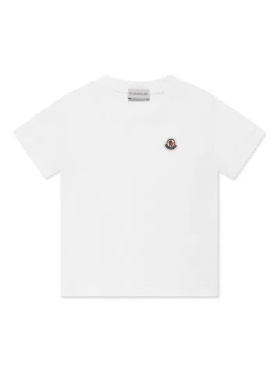 Moncler Kids' T-shirt Patch Logo In White