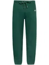 Moncler Logo-patch Cotton Track Pants In Green
