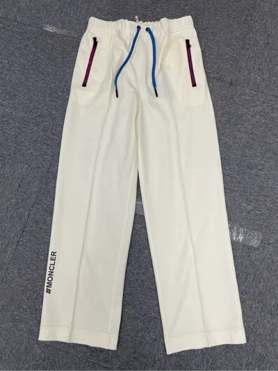Moncler Logo-patch Cotton Track Pants In White