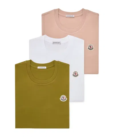 Moncler Multi-colour Set Of Three Patch T-shirts