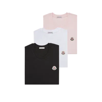 Moncler T-shirts En Coton À Logo (lot De 3), Femme, Multicolore, Taille: Xl