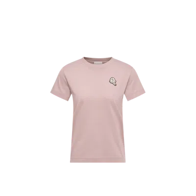 Moncler Logo Patch Cotton T-shirt, Women, Pink, Size: Xs