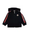 Moncler Logo-patch Cotton Zip-up Jacket In Blue