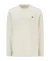 Moncler Logo Patch Crew-neck Jumper In White