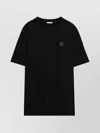 Moncler Logo Patch Crew Neck Short Sleeves T-shirt In Black