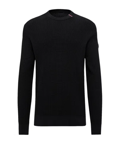 MONCLER MONCLER LOGO PATCH CREWNECK JUMPER