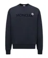 Moncler Logo Patch Crewneck Sweatshirt In Blue