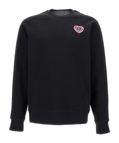 MONCLER MONCLER LOGO PATCH CREWNECK SWEATSHIRT