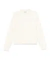 Moncler Logo Patch Crewneck Sweatshirt In White