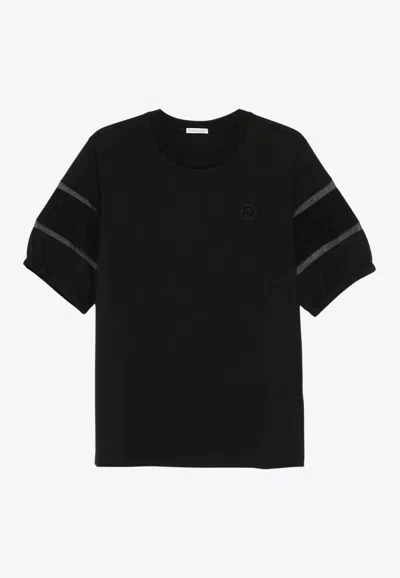 MONCLER LOGO PATCH CREWNECK T-SHIRT