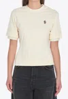 Moncler Grenoble Women Cotton T-shirt In Ivory