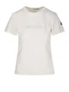 Moncler Logo Patch Crewneck T-shirt In Neutrals