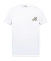 Moncler T-shirt With Double Logo Patches In White