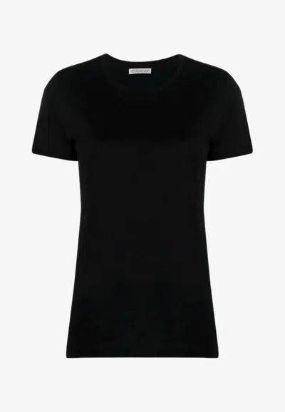 Moncler Crewneck Short-sleeve T-shirt In Black
