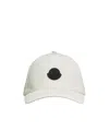 Moncler Logo Patch Curved Peak Cap In White