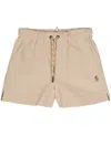 Moncler Logo-patch Deck Shorts In Neutrals