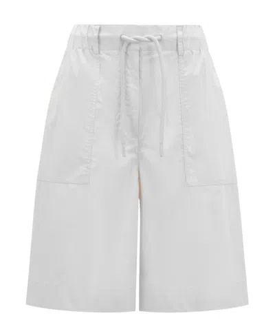 Moncler Logo Patch-detail Bermuda Shorts In White