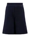 Moncler Logo-patch Detail Shorts In Blue