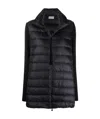 Moncler Logo Patch Down Jacket In Black
