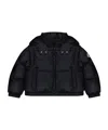 Moncler Logo Patch Down Jacket In Black