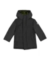 Moncler Logo Patch Down Jacket In Black