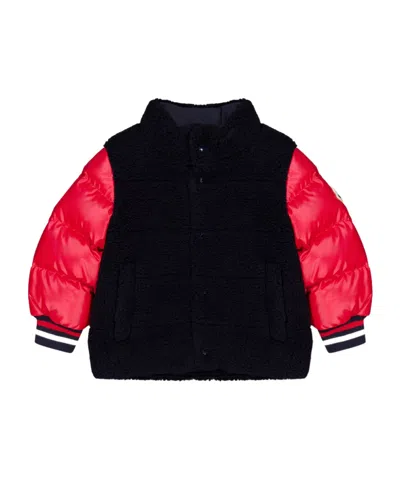 Moncler Logo Patch Down Jacket In Multi