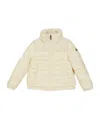 Moncler Logo Patch Down Jacket In Gray