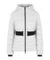 Moncler Logo Patch Down Jacket In White