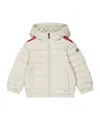Moncler Logo Patch Down Jacket In White