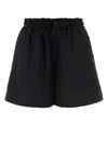 Moncler Logo Patch Drawstring Shorts In Black
