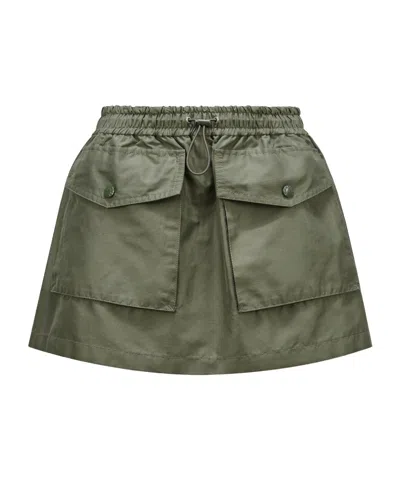 MONCLER MONCLER LOGO PATCH DRAWSTRING SKIRT