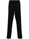 Moncler Adjustable Hem Drawstring Waistband Trousers In Black