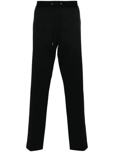 MONCLER LOGO-PATCH DRAWSTRING TAPERED TROUSERS