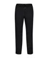 Moncler Logo Patch Drawstring Track Pants In Black