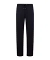 Moncler Cotton Trousers In Blue