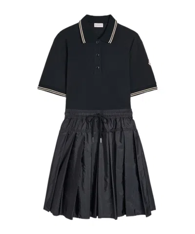 Moncler Logo Patch Dress In Black