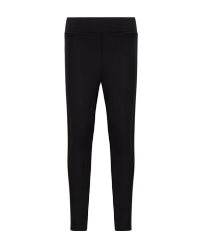 Moncler Logo-patch Elasticated Leggings In Black