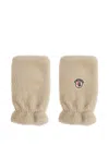 Moncler Logo-patch Fingerless Gloves In Neutral