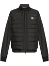 Moncler Down Jacket With Knit Sleeves In Black