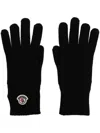 Moncler Logo-patch Gloves In Black