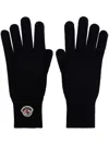 Moncler Logo-patch Gloves In Blue