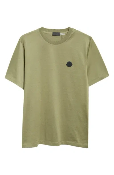 Moncler Logo Patch Graphic T-shirt In Smokey Olive