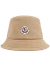 Moncler Logoed Bucket Hat In Neutral