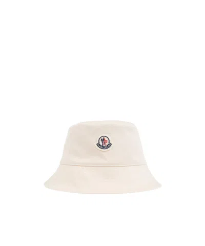 Moncler Logo Patch Hat In White